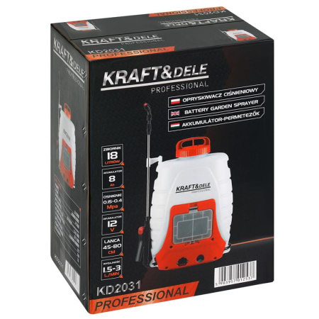 Pompa de stropit 18L 12V 8Ah cu acumulator pulverizator pe baterie + accesorii (KD2031) [14]