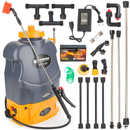 Altele - Pompa de stropit cu acumulator 20L 12V 12Ah Li-Ion PM0749 (PM-OA-20T)