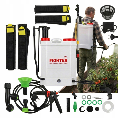Altele - Pompa de stropit electrica si manuala 2 in 1, 16L, baterie 12V 8Ah (FT-688)