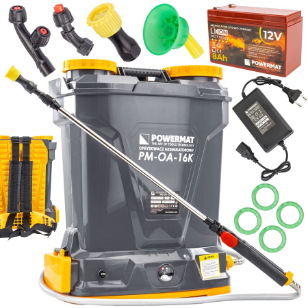 Altele - Pompa de stropit cu acumulator Li-Ion 16L 12V 8Ah PM1001 (PM-OA-16K)
