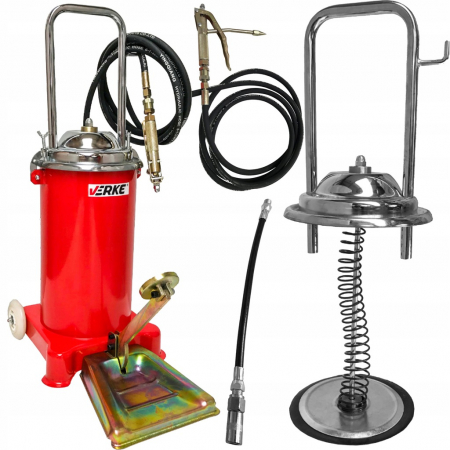 Scule pentru gresat - Pompa gresat 15L actionare pedala picior furtun 4m gresor (V86132)