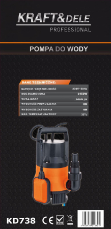 Pompa submersibila pentru apa curata si murdara 1450W, 9000 l/h (KD738) [5]