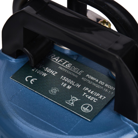 Pompa submersibila pentru apa murdara cu plutitor flotor 1600W (KD752) [8]