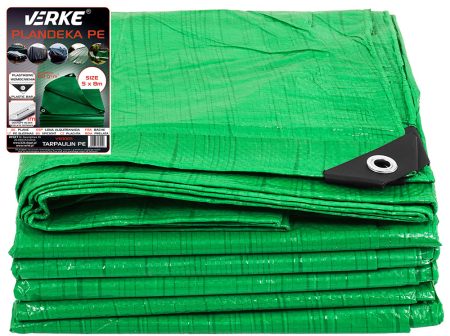 Scule pentru gradinarit - Prelata impermeabila PE 5 x 8 m, 60 g/mp, cu colturi ranforsate (V50005)