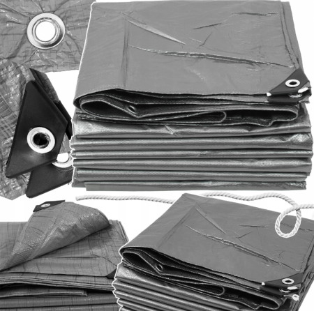 Prelata - Prelata impermeabila PE 8 x 10 m, 120 g/mp, cu colturi si margini ranforsate (V50027)