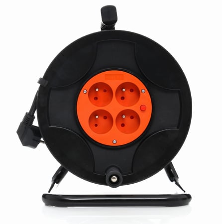 Prelungitoare curent - Prelungitor 50M pe rola cu tambur 3X2.5mm cu LED 20W (KD4018)