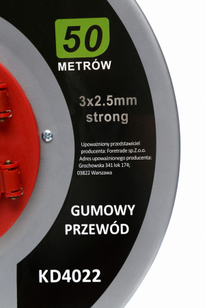 Prelungitor 50M pe rola cu tambur 3X2.5mm protectie priza (KD4022) [9]