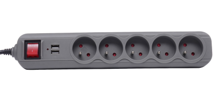 Prelungitor electric curent 1.5m 5 prize mufe USB (KD4033) [4]