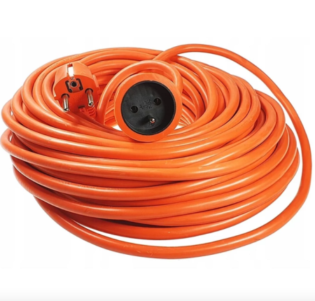 Prelungitor electric pentru gradina 50m, 3x2.5mm², portocaliu (BX-3455) [1]