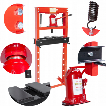 Presa hidraulica 20Tone rulmenti 0-87cm 8pozitii stand podea (0460) [0]