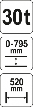 Presa hidraulica 30Tone Yato rulmenti 0-795mm stand podea (YT-55582) [3]