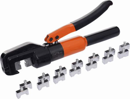 Altele - Presa hidraulica pentru sertizat papuci cablu 4-70 mm cu matrite si cutie (KD10879)