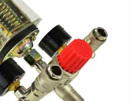 Presostat trifazat cu racord T si manometre pentru control compresor (KD2169) [5]