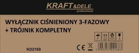 Presostat trifazat cu racord T si manometre pentru control compresor (KD2169) [9]