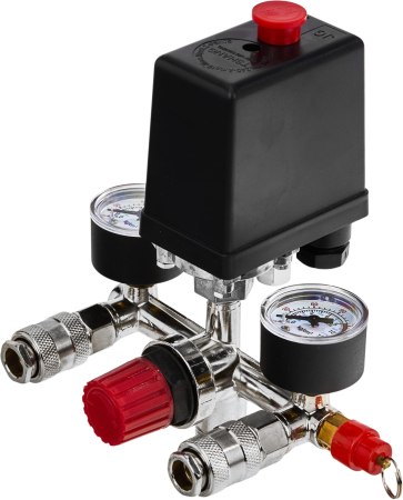 Scule pneumatice - Presostat universal cu regulator pe presiune si manometru (KD11270)