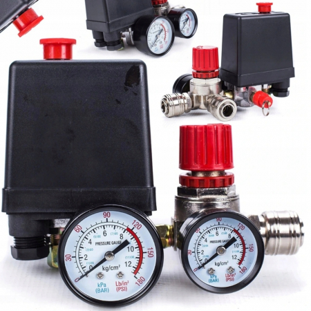 Presostat universal cu regulator pe presiune si manometru (S10677) [0]