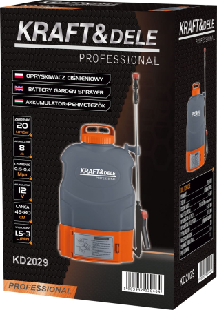 Pulverizator electric 20L acumulator 12V presiune reglabila 4.5bar 4 duze lance telescopica (KD2029) [16]