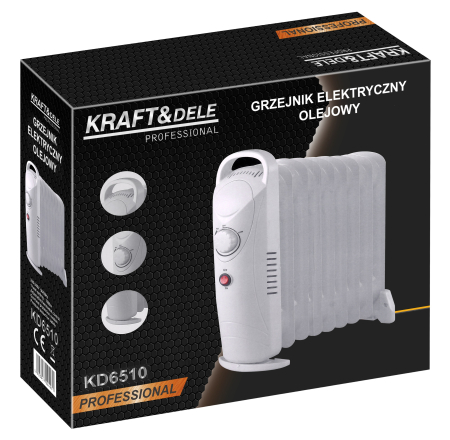 Radiator electric cu ulei 1000W cu 9 elementi si termostat reglabil (KD6510) [12]