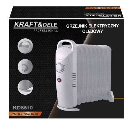 Radiator electric cu ulei 1000W cu 9 elementi si termostat reglabil (KD6510) [14]