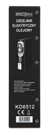 Radiator electric cu ulei 2000W cu 3 trepte de incalzire si termostat (KD6512) [11]