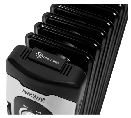 Radiator electric cu ulei 2000W cu 3 trepte de incalzire si termostat (KD6512) [9]
