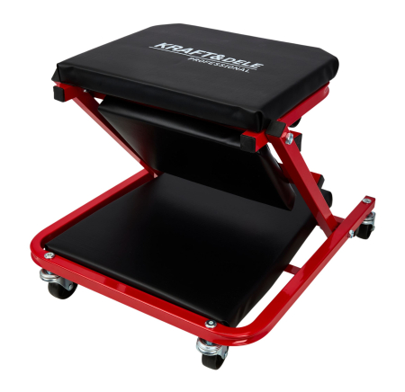 Set rampe auto metalica cu ridicare hidraulica 2 Tone 2000kg 270-375mm  + Banca atelier 2 in 1 tip sezlong si scaun, 6 roti pivotante, cadru metalic, 150 kg  (ALRN2478+KD10764) [3]