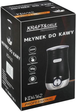 Rasnita cafea 200W 50g lame inox duble functie puls pentru cafea condimente nuci (KD4162) [11]
