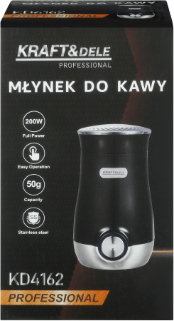 Rasnita cafea 200W 50g lame inox duble functie puls pentru cafea condimente nuci (KD4162) [12]
