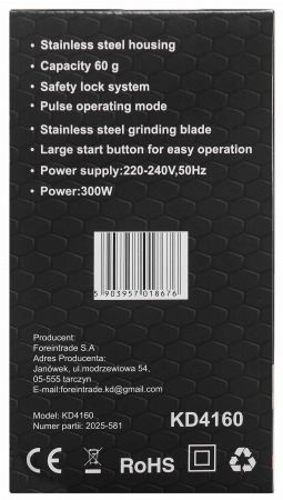 Rasnita electrica pentru cafea, 60 g, 300 W, (KD4160) [12]