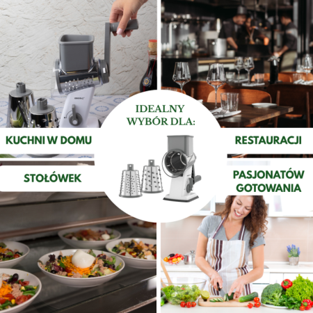 Razatoare manuala rotativa 3 in 1 din otel inoxidabil (KH-1959) [5]