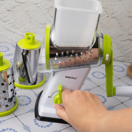 Razatoare manuala rotativa cu 3 tambure din otel inoxidabil verde (KH-1960) [8]