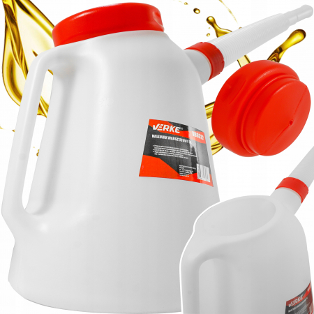 Accesorii / consumabile atelier auto - Recipient 5L turnat lichide cu racord flexibil si capac (V86322)