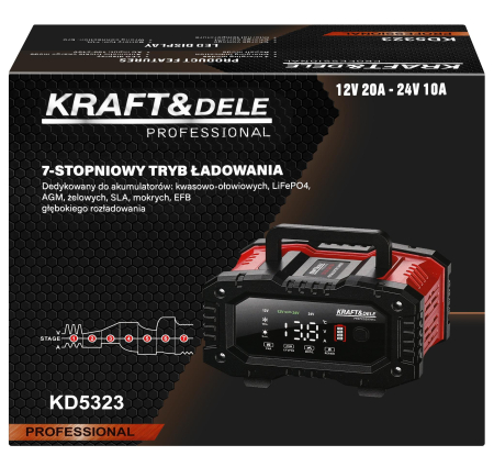 Redresor automat 12V/24V, 20A, pentru baterii AGM si LiFePO4  (KD5323) [17]