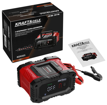 Redresor automat 12V/24V, 20A, pentru baterii AGM si LiFePO4  (KD5323) [2]