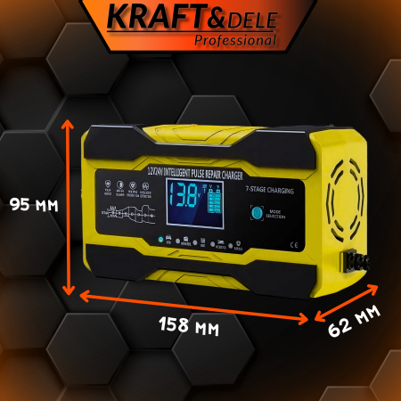 Redresor, incarcator baterie 12V 24V 5-10A 2-150Ah auto (KD1291) [2]