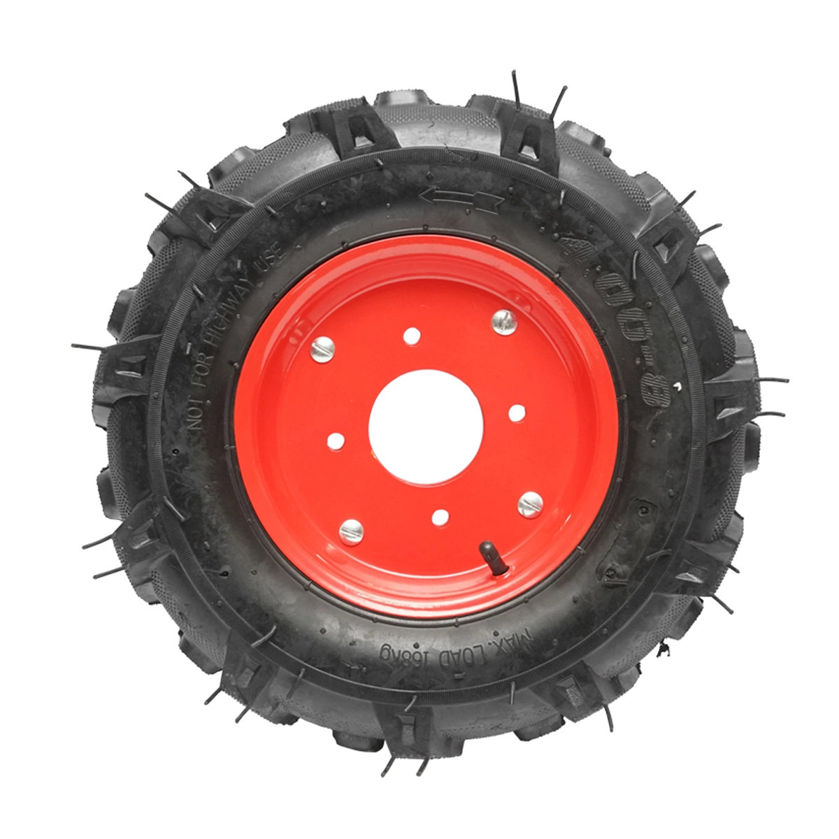 Roata completa 400/8 R1 4PR crampon cu janta rosie (DIS400/8R2) [2]