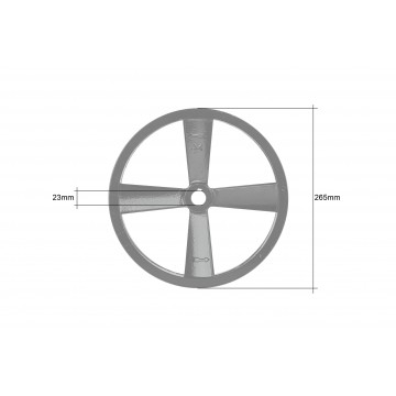 Roata curea fulie pentru pompa compresor 265mm 2 curele 17mm (V2090-F) [2]