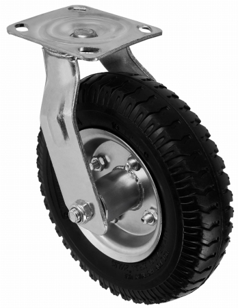 Roata fixa din cauciuc placa metalica carucioare 210 mm (KD457) [0]