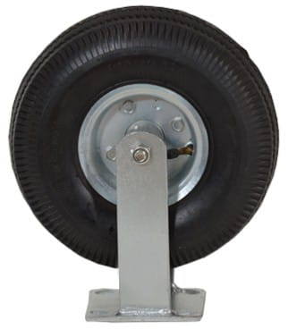 Scule pentru gradinarit - Roata fixa din cauciuc placa metalica carucioare 250 mm (KD458)