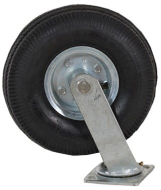 Scule pentru gradinarit - Roata fixa din cauciuc placa metalica carucioare 250 mm (KD459)