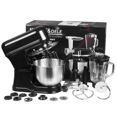 Robot bucatarie mixer planetar masina tocat carne 3000W, bol 5 litri, 3 palete diferite, 6 trepte viteza si PULSE (KD4147) [1]