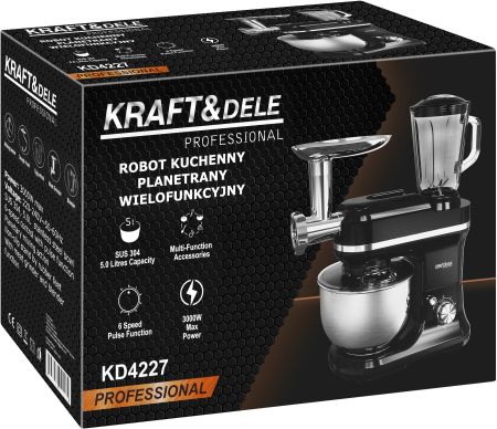 Robot de bucatarie planetar 3000W 5L multifunctional pentru mixare si framantare (KD4227) [18]