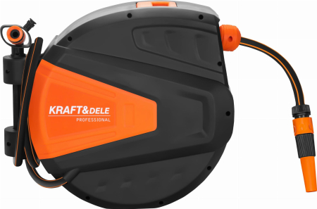 Rola automata furtun gradina 30m + 2m, 1/2", montare perete, derulare automata, 8-24 bar (KD2153) [6]