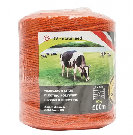 Rola fir 500m 2.5 mm 3x0.15 mm SS 7.4 Ohm m gard electric DISBG54 (BK87650) [1]