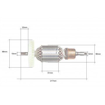 Rotor pentru masina de rindeluit ALTP330-21 (ALTP330-211) [2]