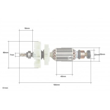 Rotor pentru slefuitor ghips 1500W, LEX (LXDWS152) [2]