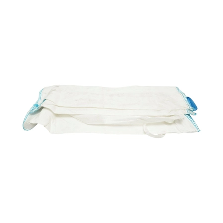 Sac big bag 100x100x130cm alb, capacitate 2000kg, tip U-Panel nelaminat, fund plan, top fusta 85cm (DISUX05) [5]