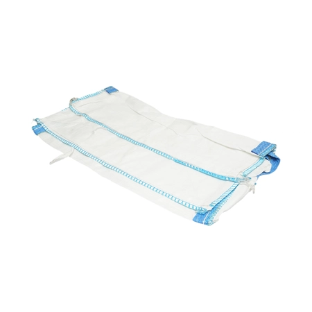 Sac big bag 95x95x120cm alb, capacitate 1500kg, tip U-Panel nelaminat, fund plan, top fusta 85cm (DISUX04) [1]