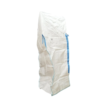 Diverse ferma - Sac big bag 95x95x165cm alb, capacitate 1500kg, tip U-Panel nelaminat, fund plan, top fusta 85cm (DISUX07)