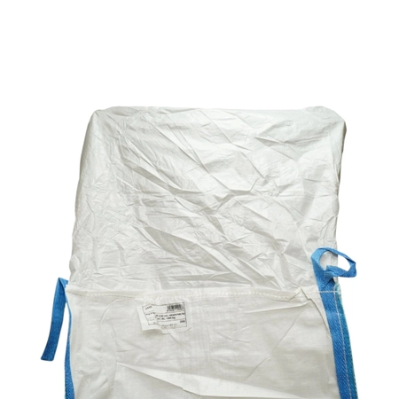 Sac big bag 95x95x165cm alb, capacitate 1500kg, tip U-Panel nelaminat, fund plan, top fusta 85cm (DISUX07) [1]